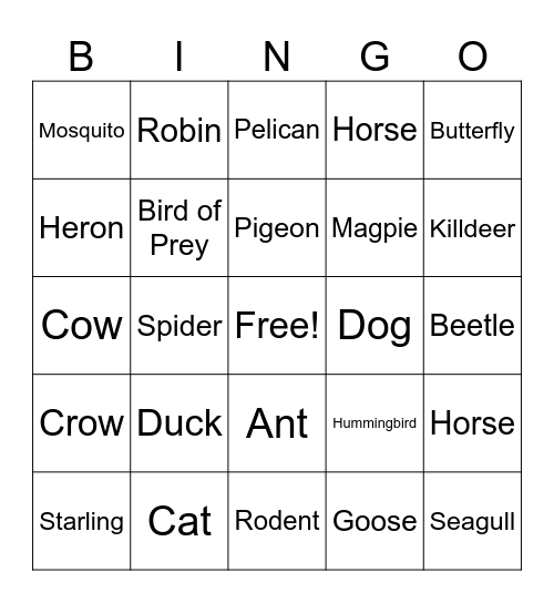 Bike Bingo Card