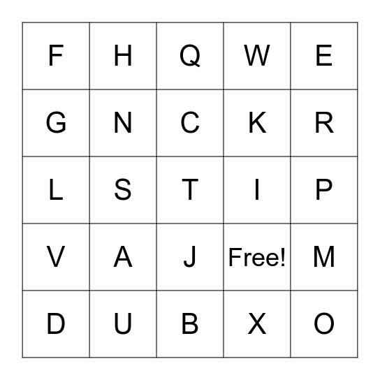 Leadership Bingo Card