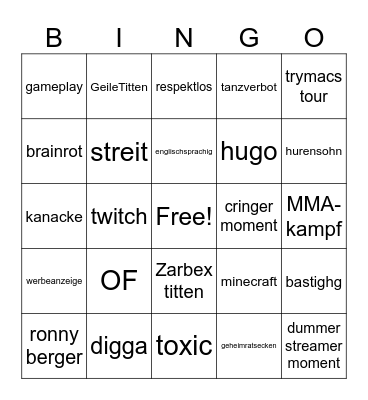 saufen!!!!!!!!!!!!!!!!! Bingo Card