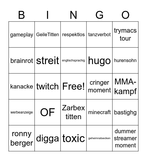 saufen!!!!!!!!!!!!!!!!! Bingo Card
