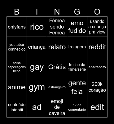 Tikotoko Bingo Card