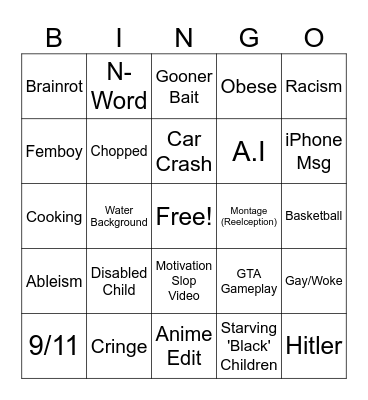 IG Reels Bingo Card