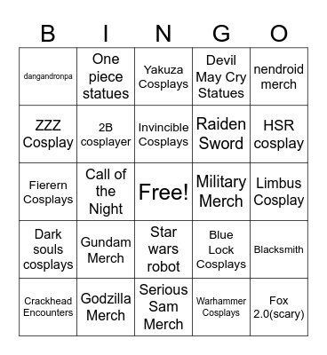Expo Bingo Card
