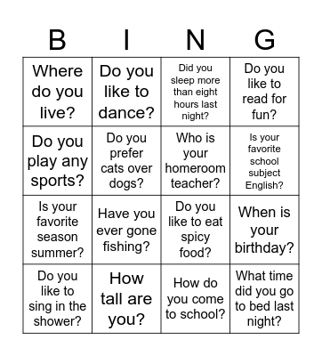 Talking Bingo Card