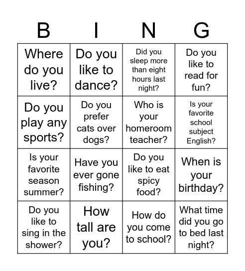 Talking Bingo Card