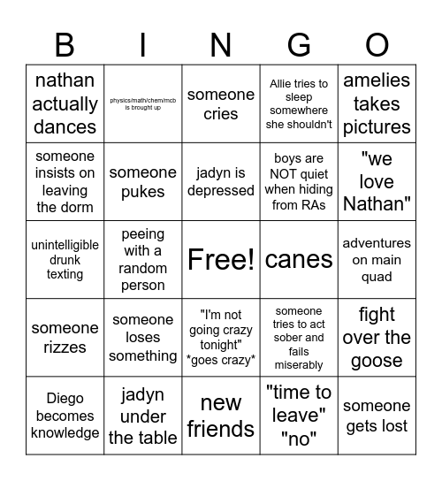 Bender Bingo Card