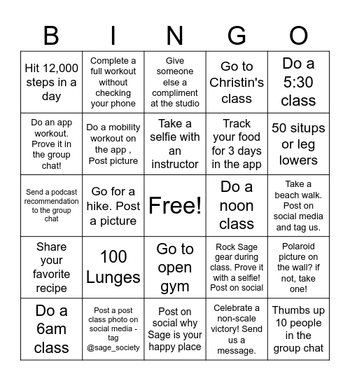 CHALLENGE WEEK 3 Bingo Card