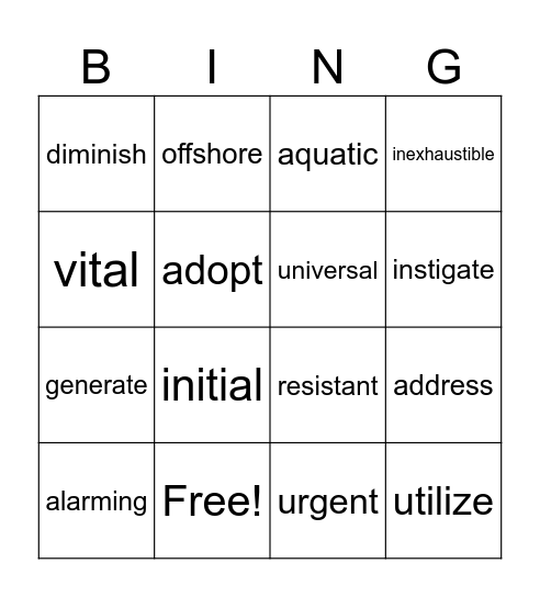 Bingo Card