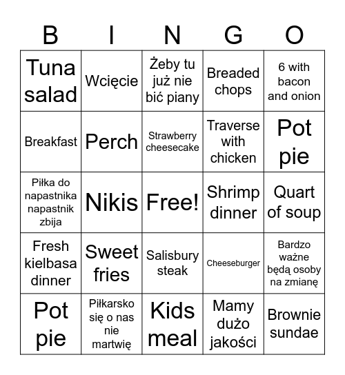 Super slow Bingo Card