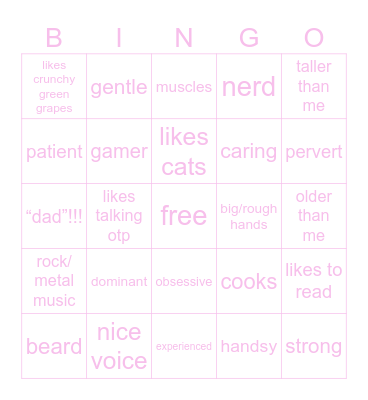 are you bunny’s type Bingo Card