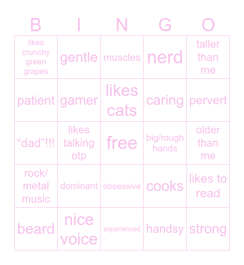 are you bunny’s type Bingo Card