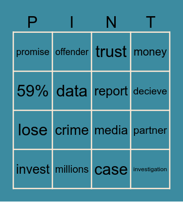 Pint of Science Night 1 Bingo Card