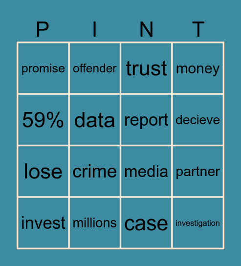 Pint of Science Night 1 Bingo Card