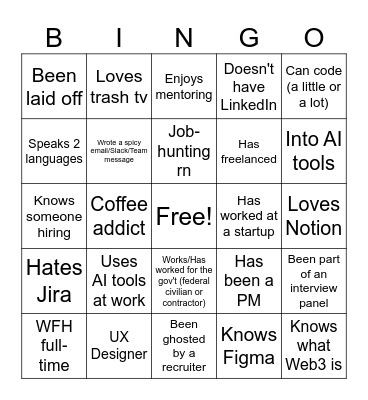 Hot Takes & Hot Skills Bingo Card