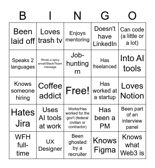 Hot Takes & Hot Skills Bingo Card