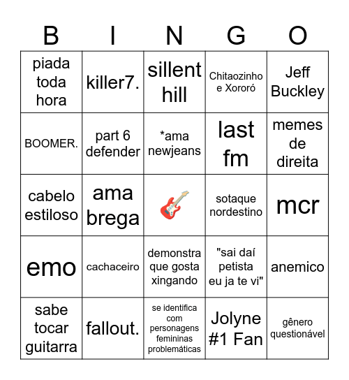 NAOSHI Bingo Card