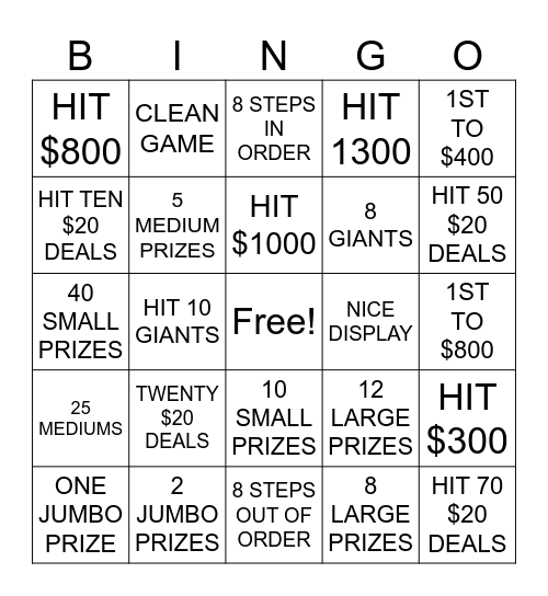 HBL Bingo Card