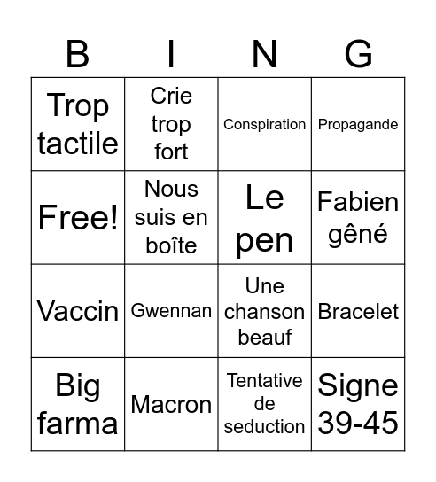 Bingo beauf Bingo Card