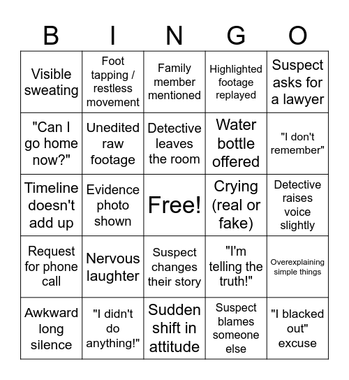CONFESSION TAPE RETTA STREAM Bingo Card