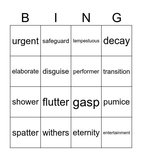 Oxford 6: Units 4, 5, and 6 Bingo Card