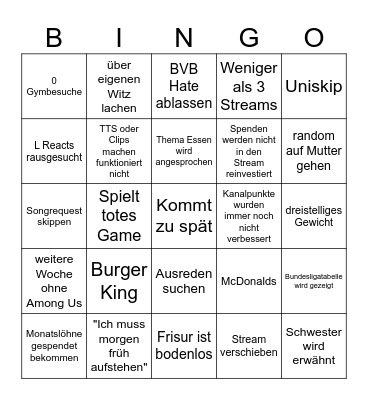 Average PauLo Woche Bingo Card