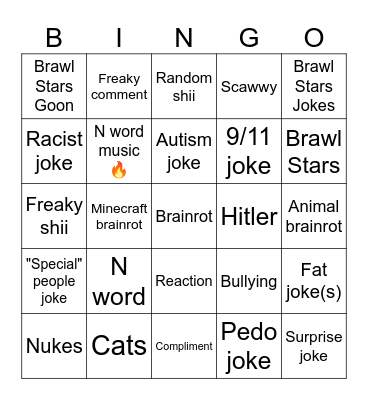 Sigma Reels Bingo Card