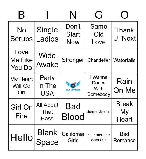 Female Artists Bingo Card