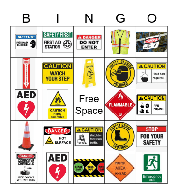 Safety at Work Bingo Card