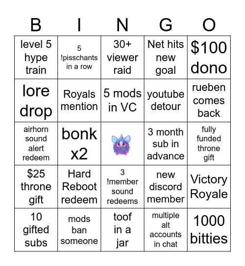 MODMAS BINGO Card