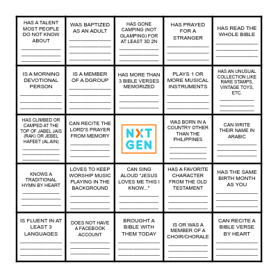 FIND SOMEONE WHO... Bingo Card