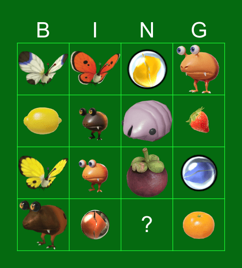 Shaded Terrace Bingo Card
