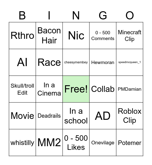 Bingo Card