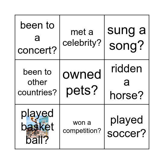 Have you ever... Bingo Card