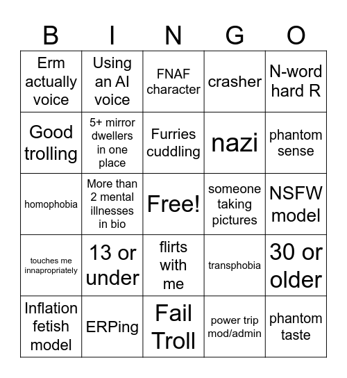 VRChat Bingo Card
