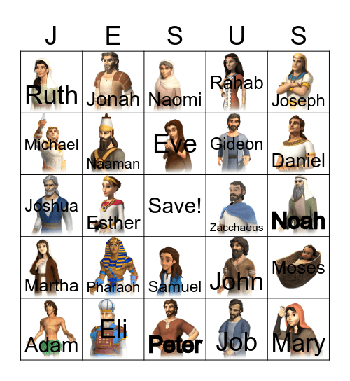BIBLE BINGO Card