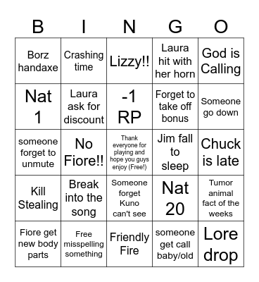 Dragonia MoSM Bingo Card