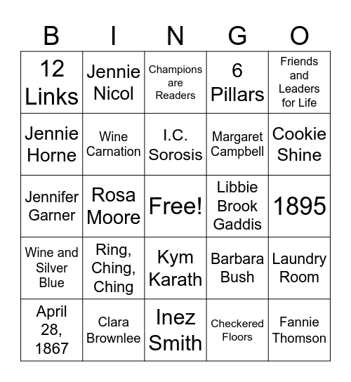Pi Phi Bingo !! Bingo Card