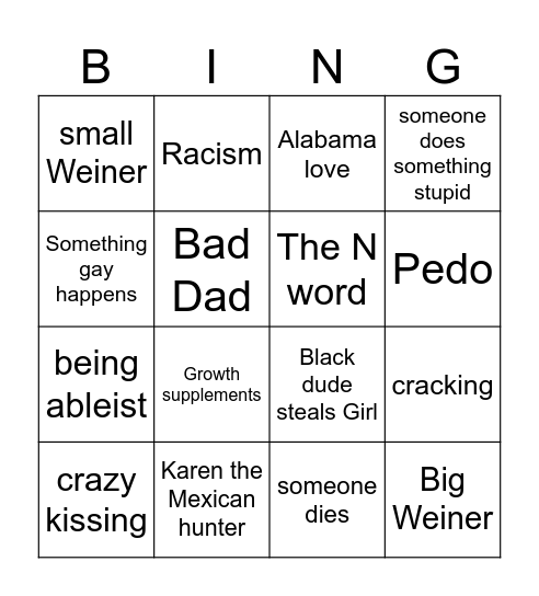 TT Bingo Card