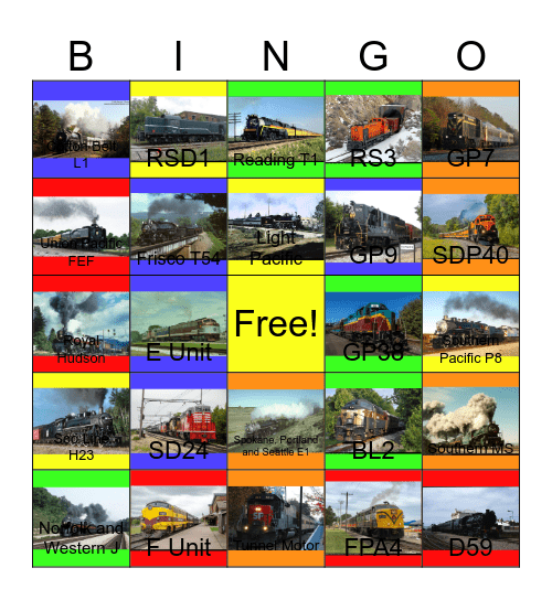 American Museum Engines-Past to the Present Bingo Card
