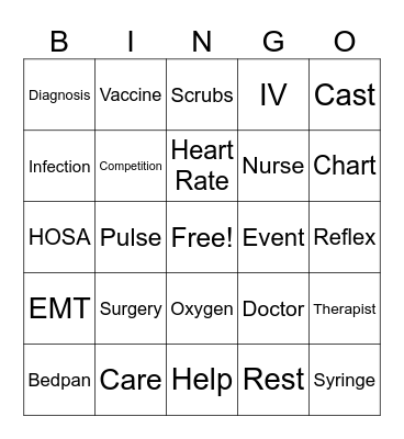 HOSA Bingo Card