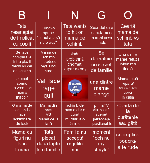ValiP Live - Bingo Card