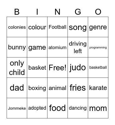 GET TO KNOW YOUR TABLE !! :D Bingo Card
