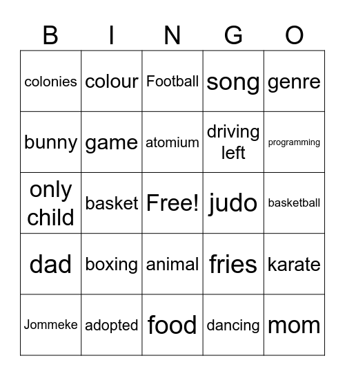 GET TO KNOW YOUR TABLE !! :D Bingo Card