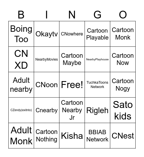 CANAIS FICTÍCIOS Bingo Card