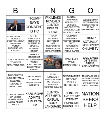 DEBATE NIGHT BINGO Card