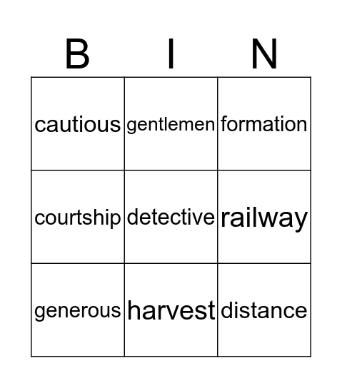 bingo Card