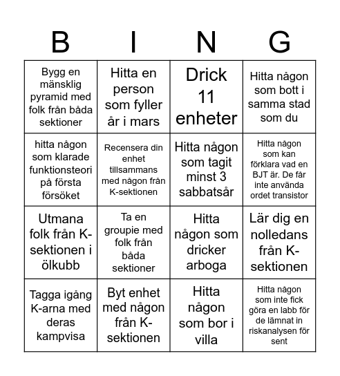 KvElborg (E) Bingo Card