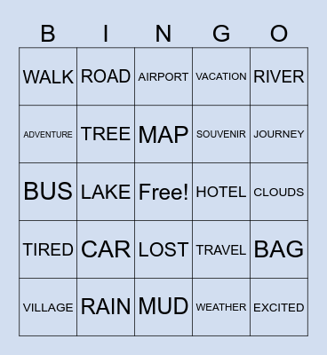 MY JOURNEY Bingo Card