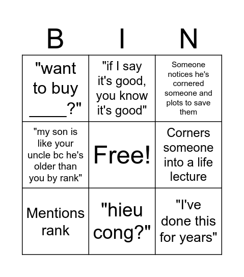 BINGO Card