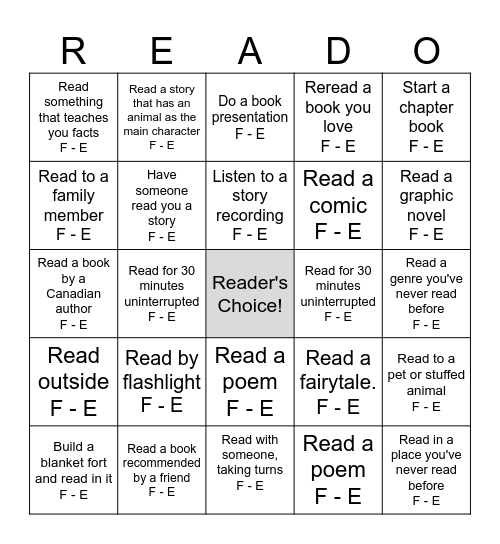 Home Reading Bingo! MAY 2025 Bingo Card